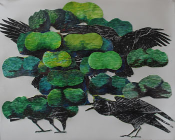 Dark Shapes Amongst The Leaves